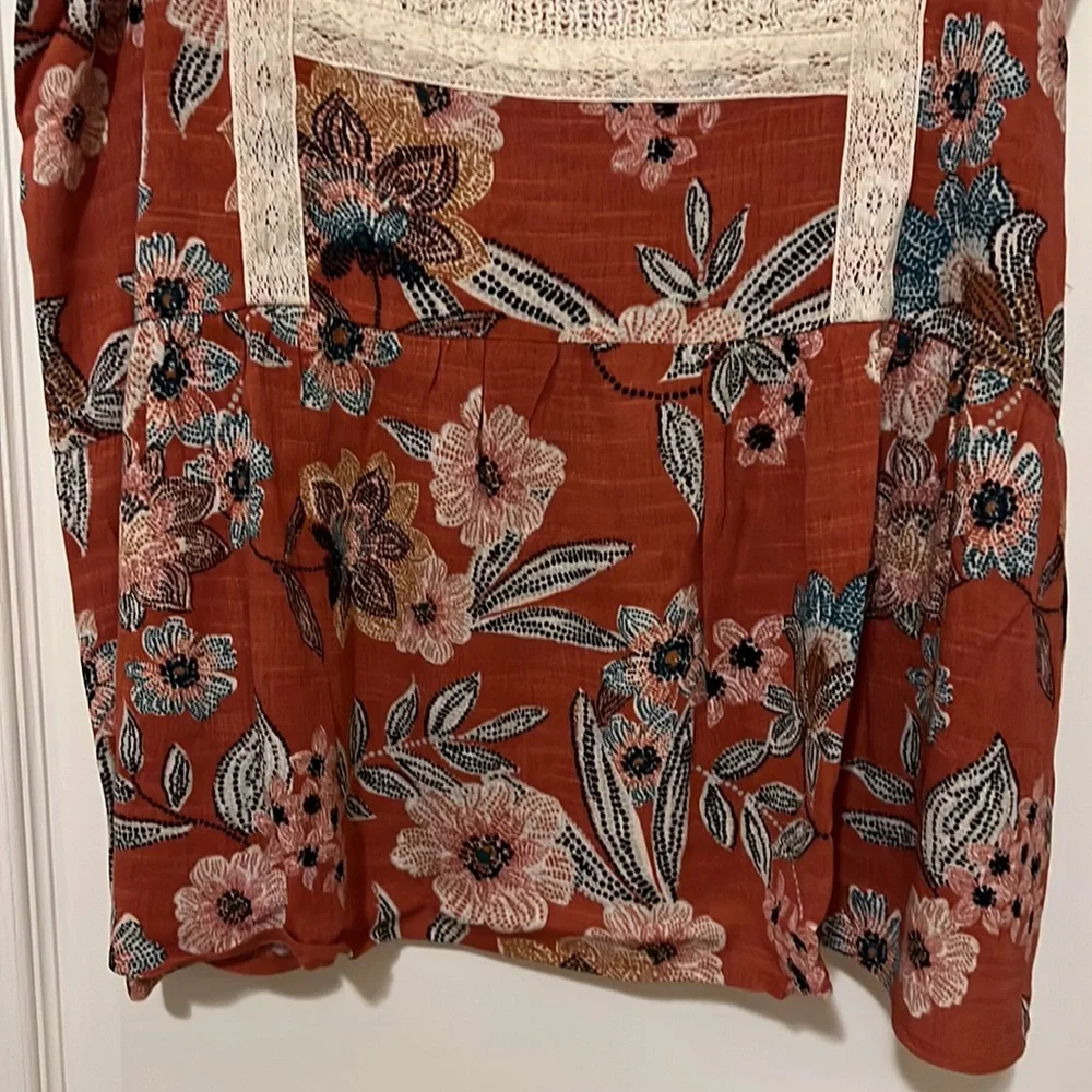 NWT Maurice’s Plus Size Floral Lace Bib Tank Top - Picture 4 of 9